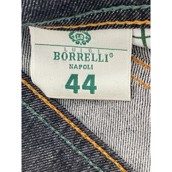Luigi Borrelli Denim Jeans Blue Mens 44 (42 Actual) Luxury Button Fly 29 Inseam - Picture 10 of 16